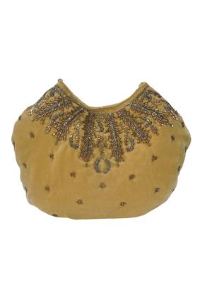 gold silk ethnic potli - 14222495 - Standard Image - 2