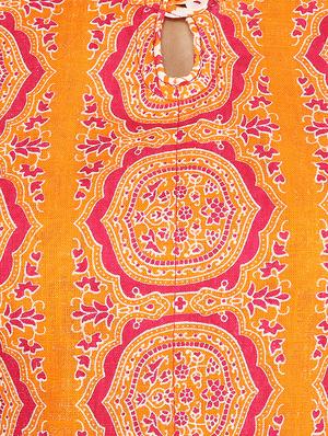 ethnic motifs printed layered kurta - 14222614 - Standard Image - 5