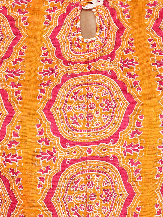 ethnic motifs printed layered kurta - 14222614 - Zoom Image - 5