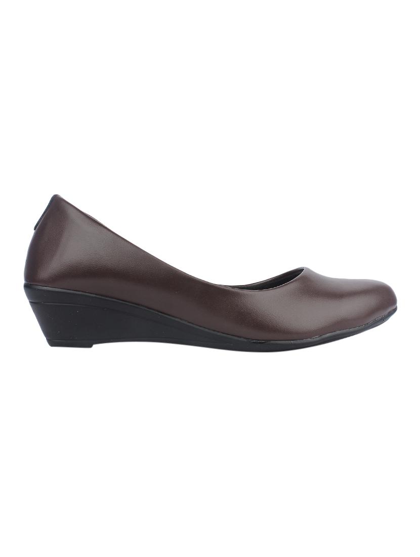 brown faux leather slip on formal shoes - 14223305 - Zoom Image - 2