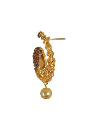 gold metal drop earrings - 14224432 - Standard Image - 2