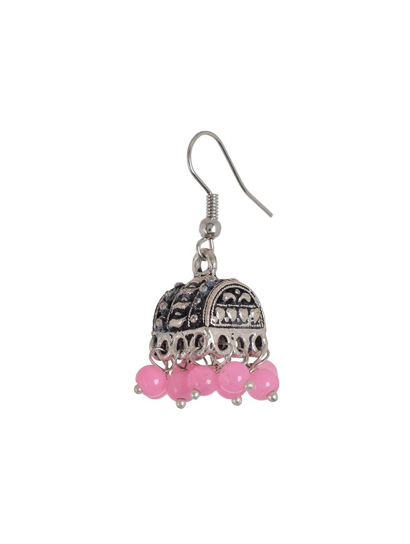 pink jhumka - 14224441 - Zoom Image - 2
