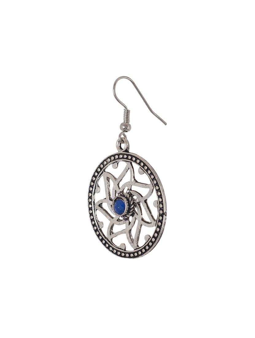 blue metal drop earrings - 14224445 - Zoom Image - 2