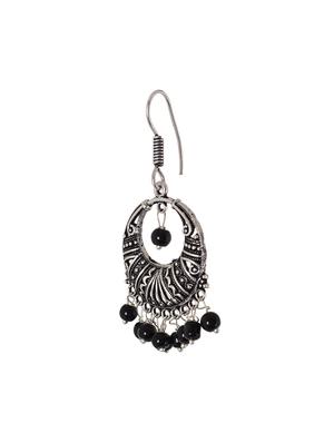 black metal drop earrings - 14224501 - Standard Image - 2