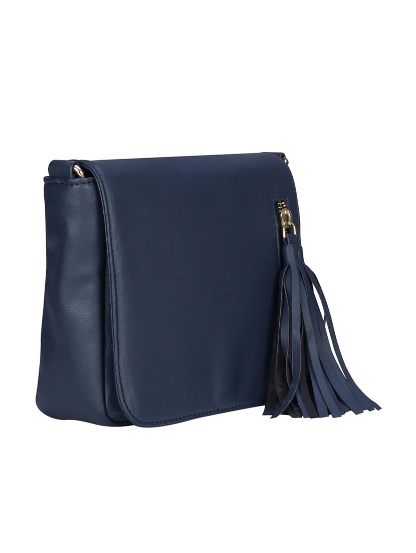 blue leatherette regular sling bag - 14224683 - Zoom Image - 5