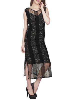 black lace cotton knit dress - 14225805 - Standard Image - 2