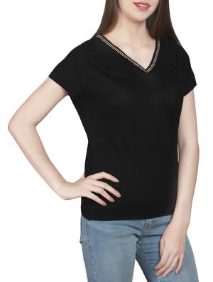 black hosery regular top - 14225819 - Standard Image - 2