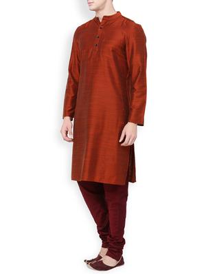 red rayon long kurta - 14227548 - Standard Image - 2