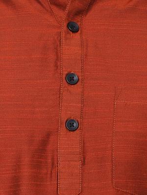 red rayon long kurta - 14227548 - Standard Image - 5