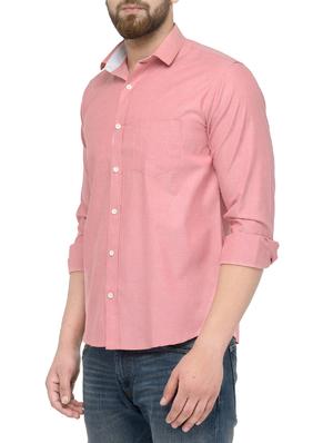 pink cotton casual shirt - 14230941 - Standard Image - 2