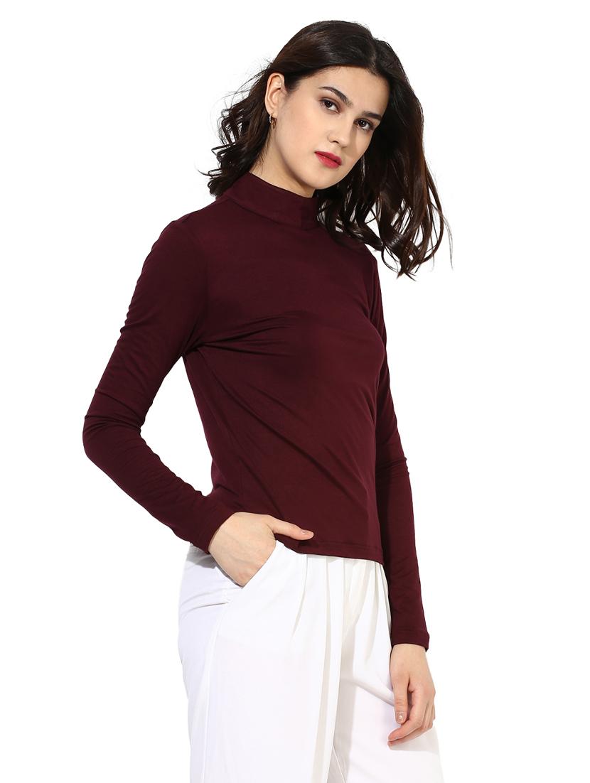 mock neck keyhole back top - 14234538 - Zoom Image - 2