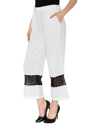 white polyester palazzo - 14235031 - Standard Image - 2