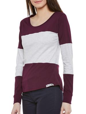 round neck color block tee - 14237939 - Standard Image - 2