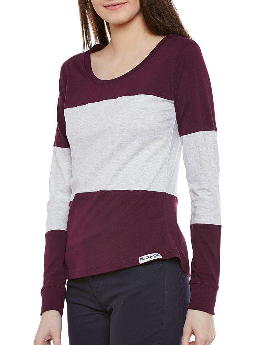 round neck color block tee - 14237939 - Zoom Image - 2