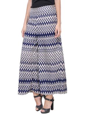 blue printed palazzo - 14240821 - Standard Image - 2