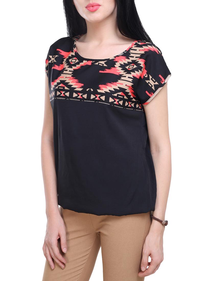 Elasticated hem printed top - 14240838 - Zoom Image - 2
