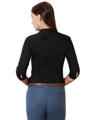 black cotton regular shirt - 14242831 - Standard Image - 2