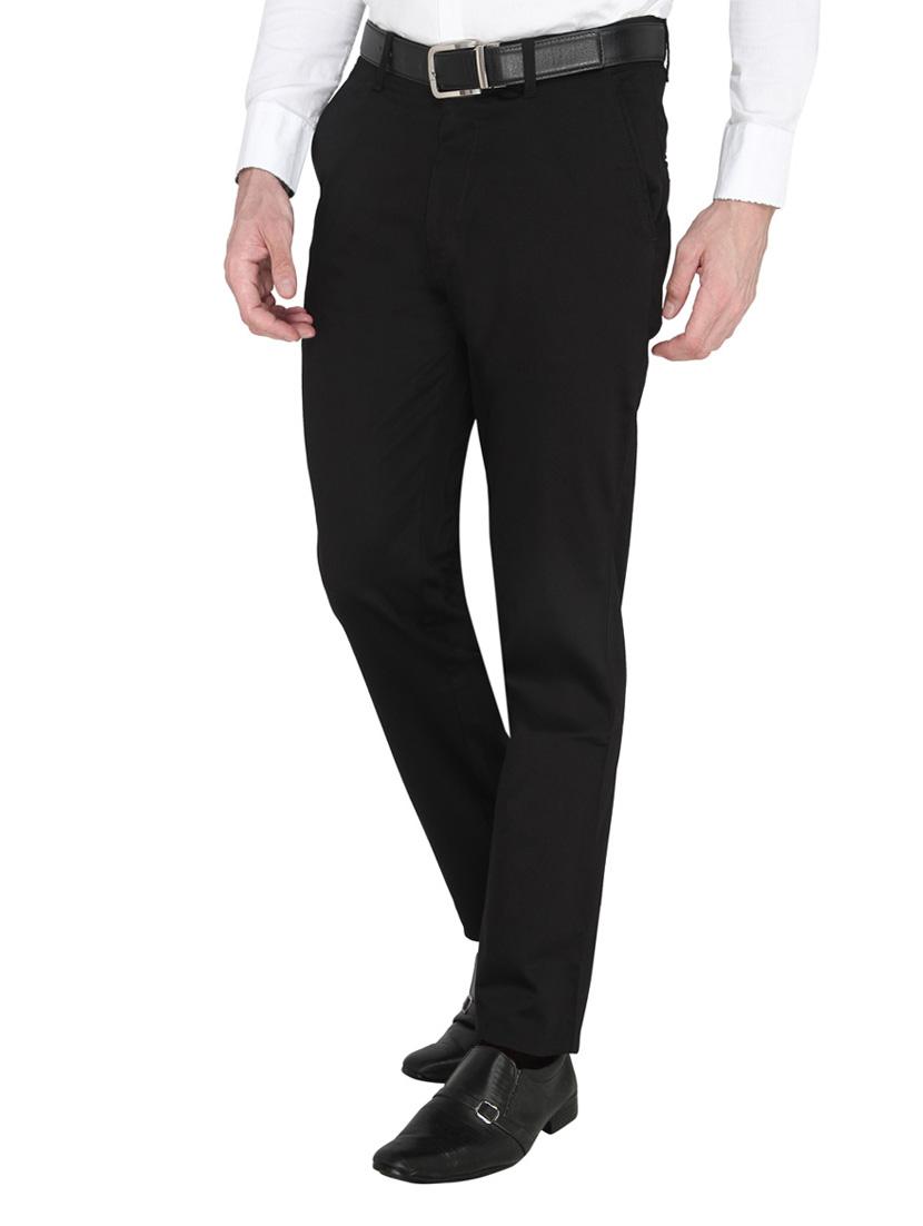 black cotton formal trouser - 14247678 - Zoom Image - 2