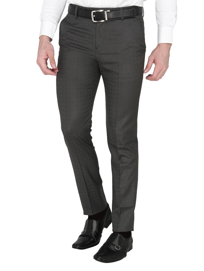 grey cotton formal trouser - 14247697 - Zoom Image - 2