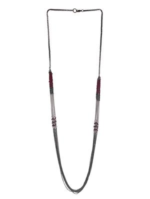 red metal long necklace - 14253857 - Standard Image - 2
