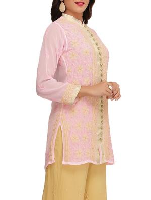 chikankari straight kurti - 14254216 - Standard Image - 2