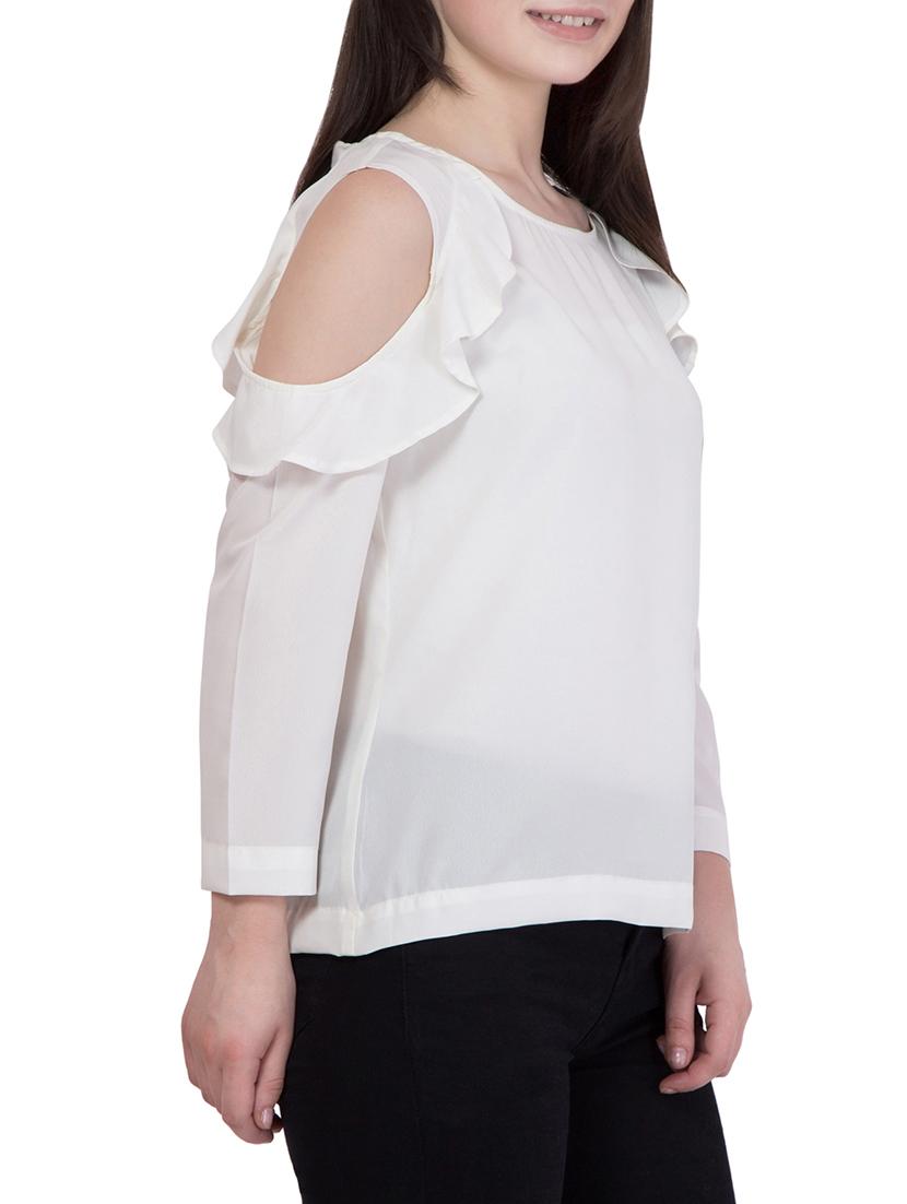 white crepe casual top - 14255741 - Zoom Image - 2