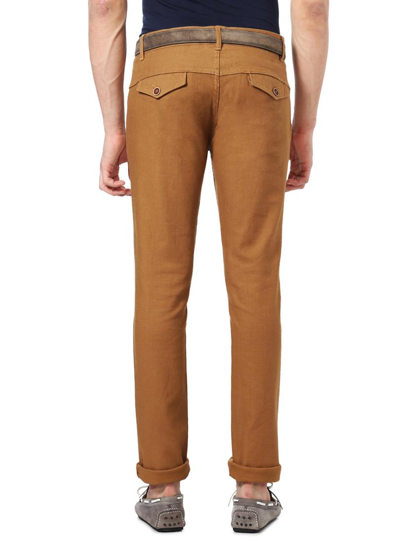 brown cotton chinos casual trousers - 14258416 - Zoom Image - 2