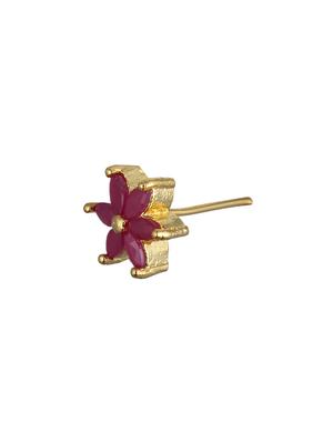 red brass studs earrings - 14260077 - Standard Image - 2