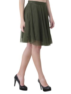olive tissuenet skater skirts - 14260088 - Standard Image - 2
