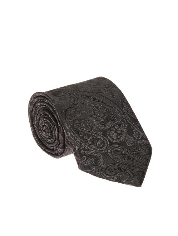 black micro silk fabric tie - 14264678 - Zoom Image - 2