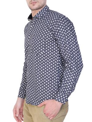 blue cotton casual shirt - 14267179 - Standard Image - 2
