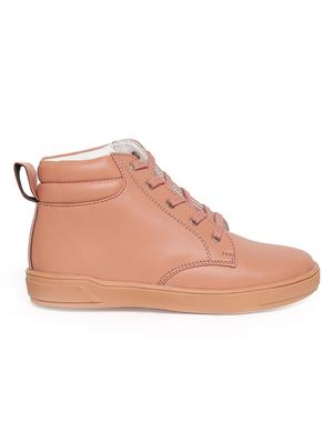 pink leatherette lace up sneaker - 14268522 - Standard Image - 2