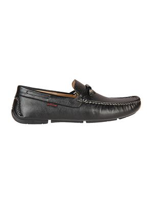 black leatherette slip on loafer - 14268719 - Standard Image - 2