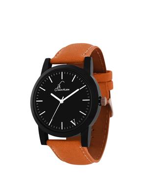 Jack Klein Premium Quality Trendy Black Formal Wrist Watch With Black Belt And Aviator Glasses - 14279145 - Standard Image - 2