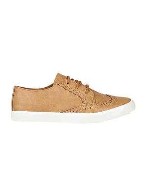 beige leatherette lace up sneaker - 14292612 - Standard Image - 2