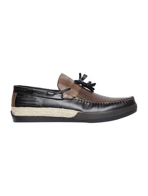 black leatherette slip on loafer - 14293246 - Standard Image - 2