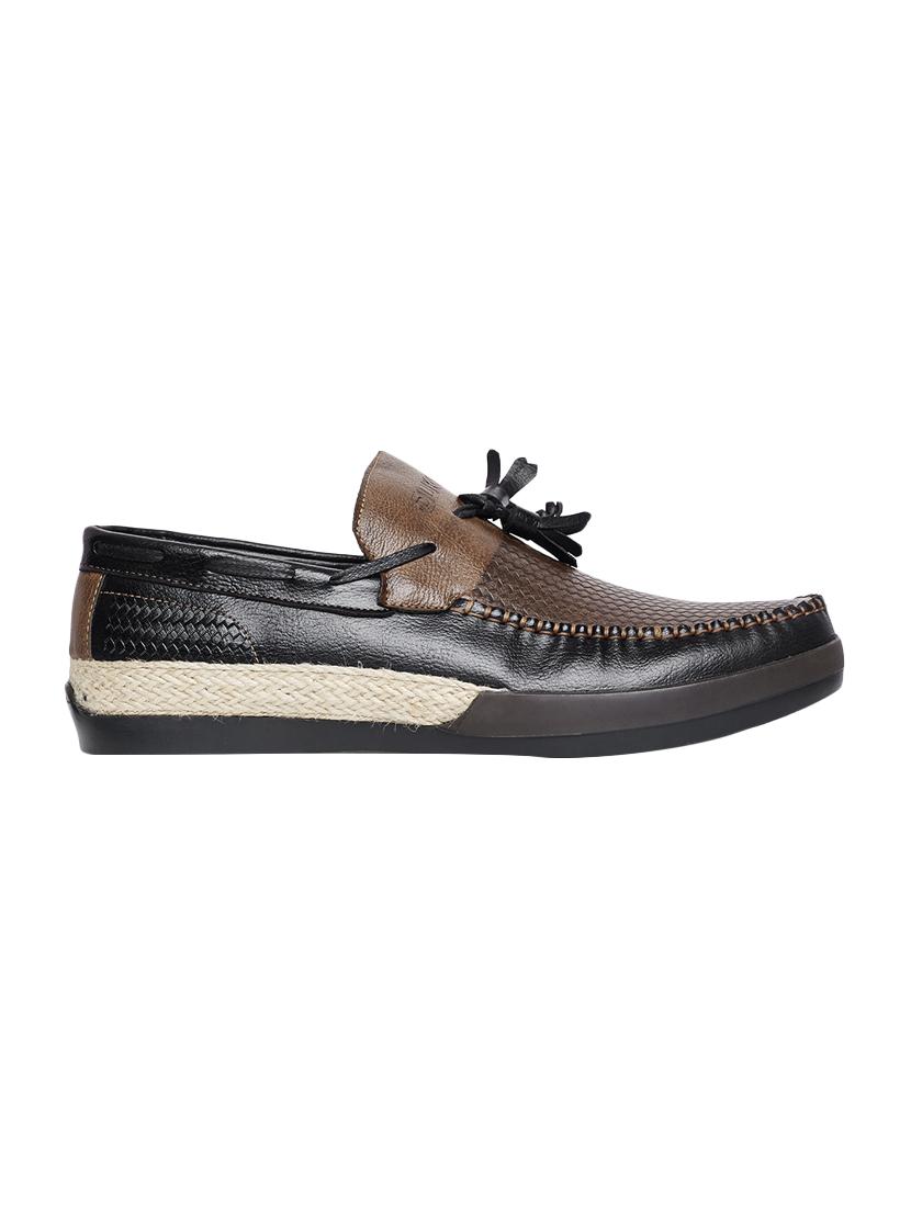 black leatherette slip on loafer - 14293246 - Zoom Image - 2