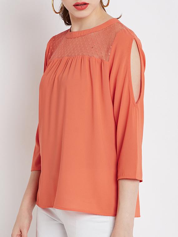 solid orange regular top - 14319667 - Zoom Image - 2