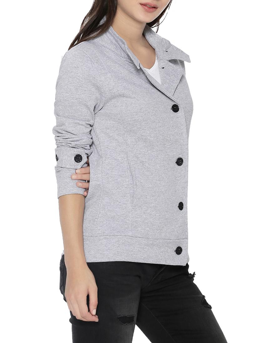 grey cotton jacket - 14320451 - Zoom Image - 2