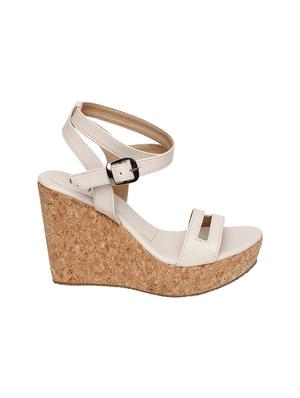 white ankle strap wedge - 14320600 - Standard Image - 2