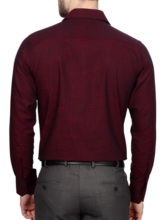 red cotton formal shirt - 14320935 - Zoom Image - 2