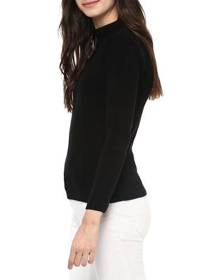 black woollen pullover - 14321779 - Standard Image - 2