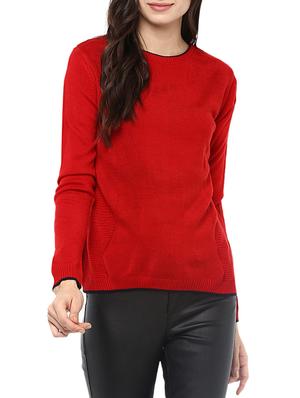 red woollen pullover - 14321805 - Standard Image - 2