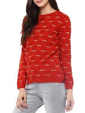 red woollen pullover - 14321811 - Standard Image - 2