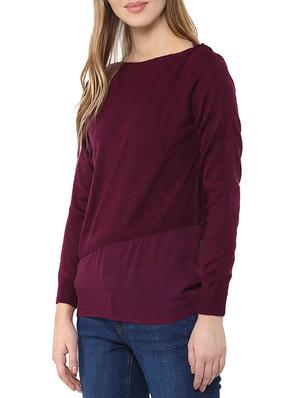 purple woollen pullover - 14321822 - Standard Image - 2