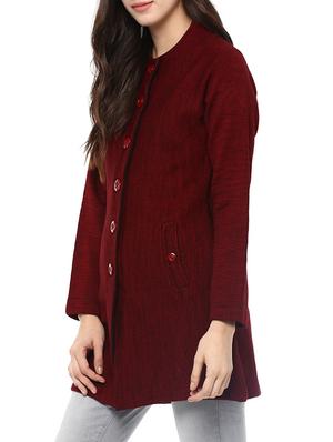 red woollen pea coat - 14321841 - Standard Image - 2