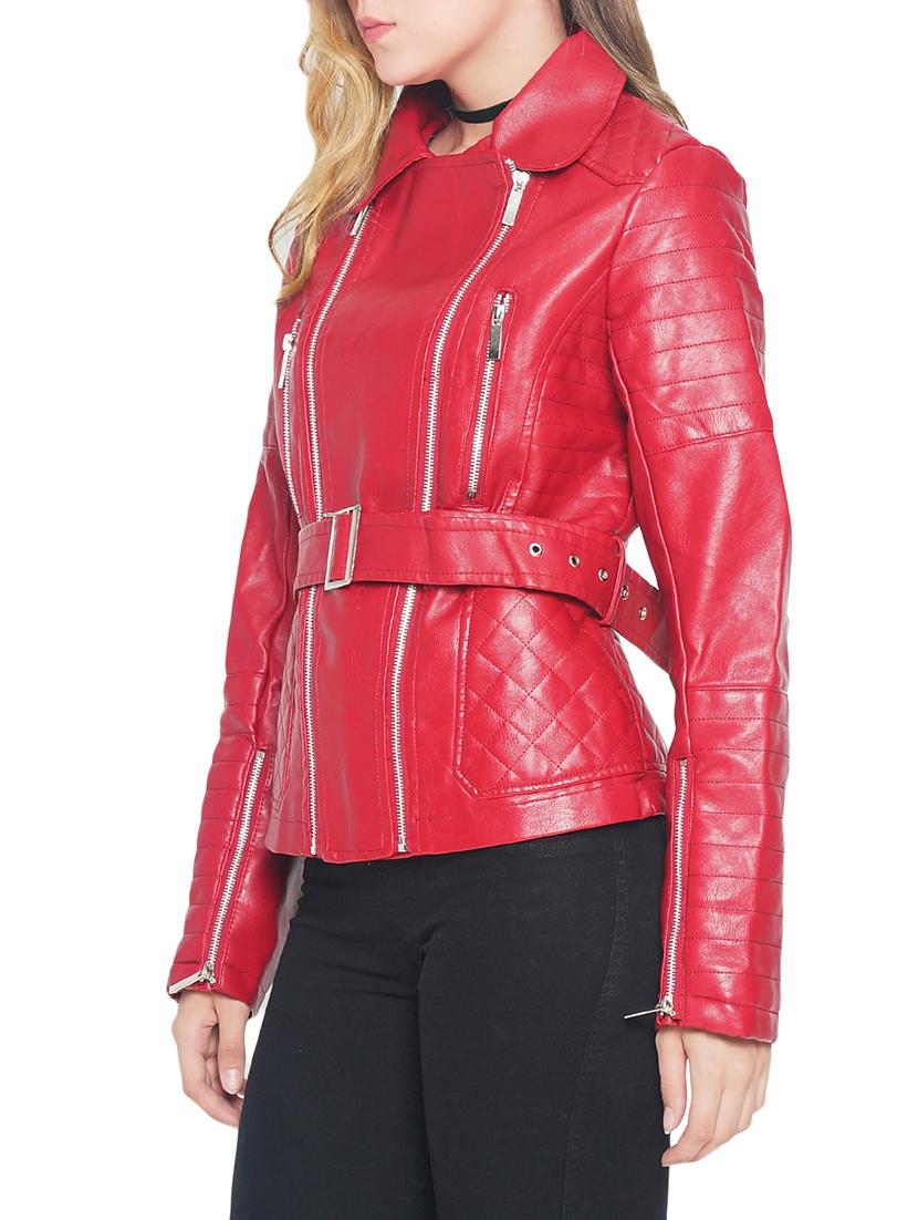 red faux leather jacket - 14327808 - Zoom Image - 2