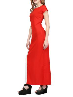 red crepe maxi dress - 14331072 - Standard Image - 2