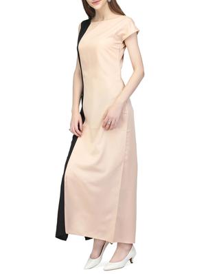 beige crepe maxi dress - 14331076 - Standard Image - 2