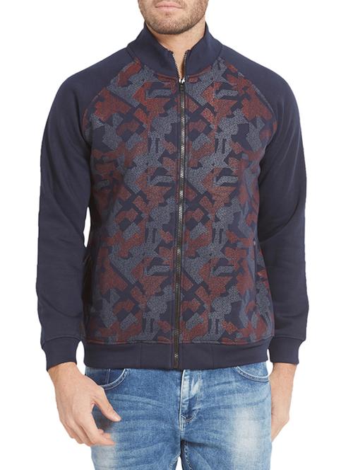blue cotton casual jacket - 14332234 - Standard Image - 1
